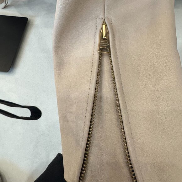 Leather motorcyle jacket womens - Picture 4 of 5